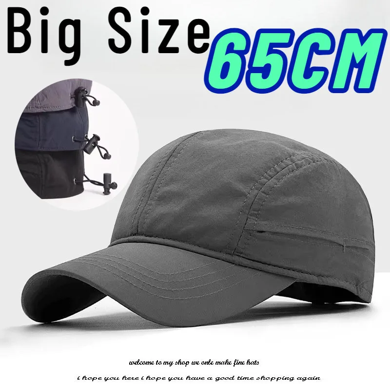 Big Size Light Thin Quick Drying Baseball Caps Male Solid Vintage