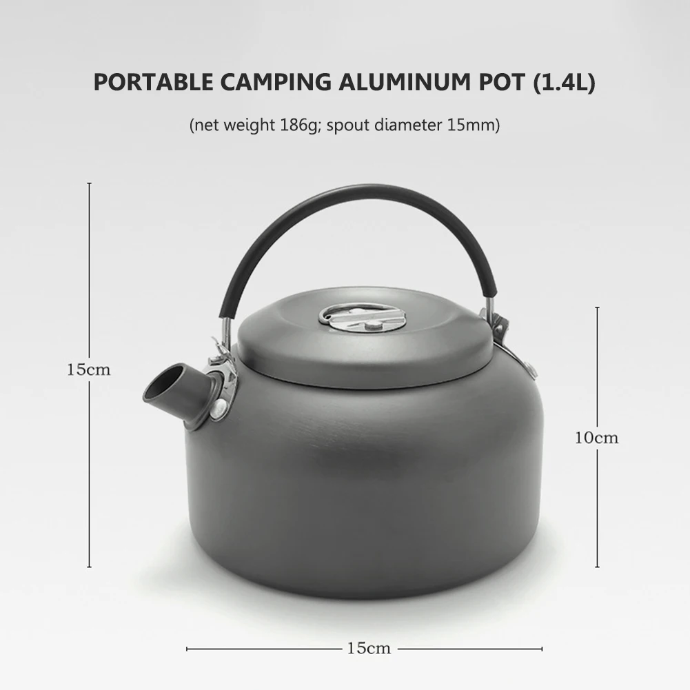 Bulin Camping Kettle 1.6L Aluminum Alloy Open Campfire Coffee Tea