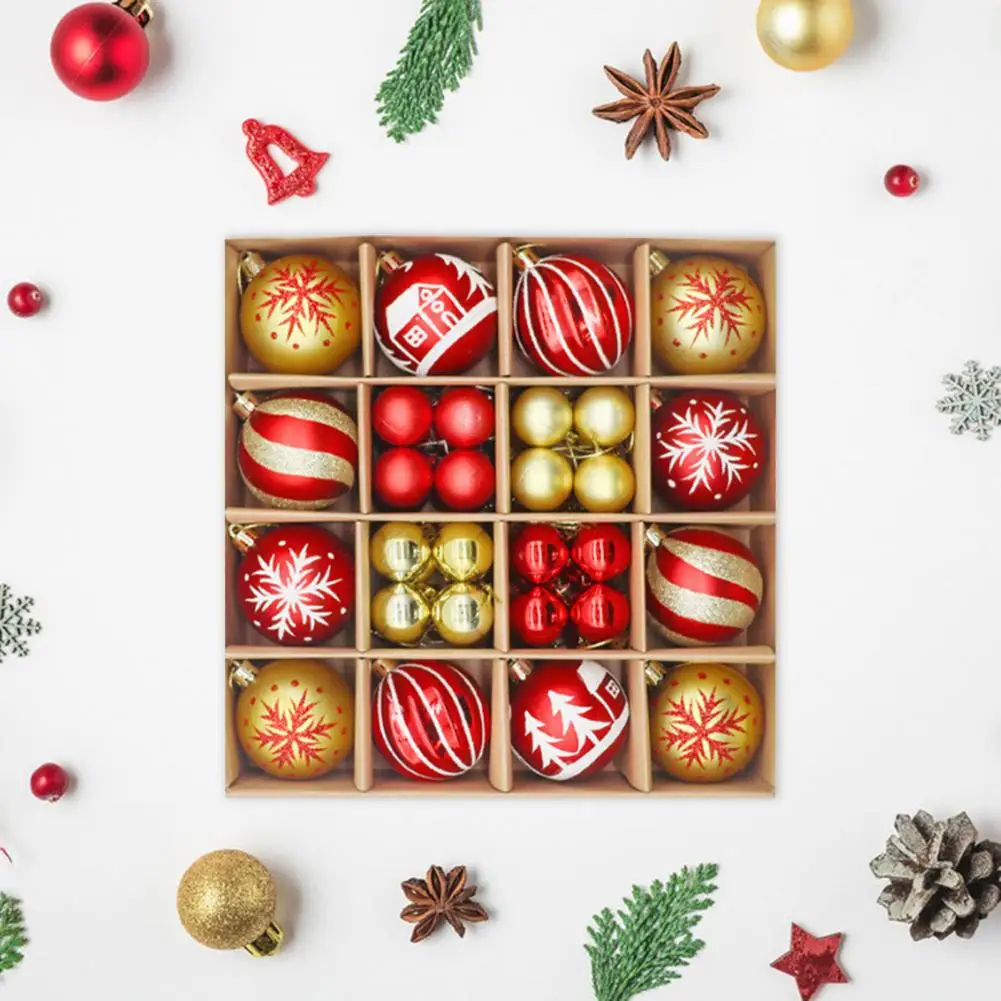 

Versatile Christmas Decorations Christmas Ball Decorations Shatterproof Christmas Ball Ornament Set Electroplated Matte for Xmas