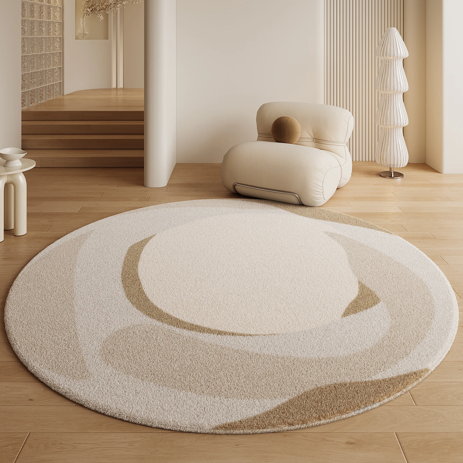 Carpet Living Room Round Bedroom Floor Mats Home Warm Carpet No Care Indoor Bedside Rugs Home Decor VIKAMA floor mat