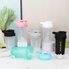 Outdoor 300ml Portable Protein Powder Shaker Bottle Leak Proof Water Bottle for Gym Fitness Training Sport Mixing Cup with Scale 2