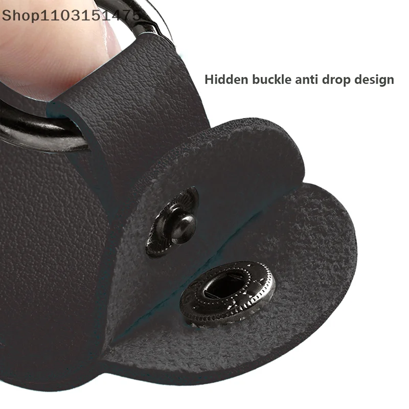 JTZTF Leather U Disk Pouch Key Ring Holder USB Flash Drive Storage Bag Pendrive Protective Cover Memory Stick Case