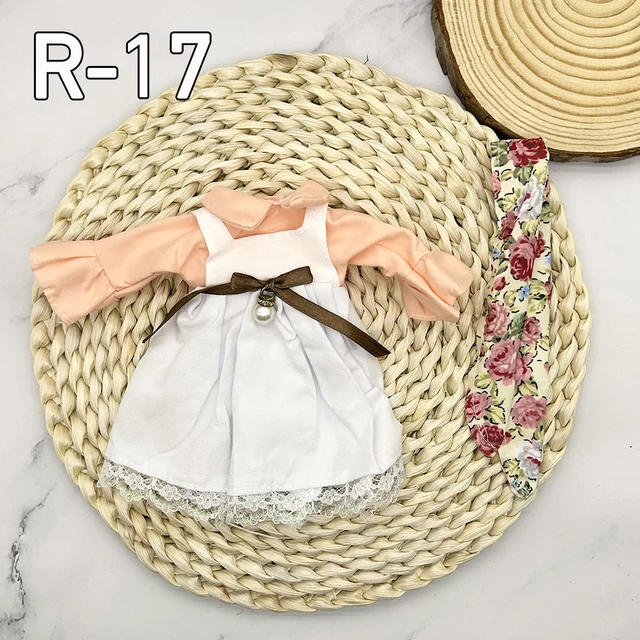 Full Set 1/6 Doll 30cm Anime Bjd Reborn Kawaii Girls Dress Up DIY Toys 23 Joint Movable Body With Clothes Skirt Hat Headdress - R-17 clothes, 30 cm