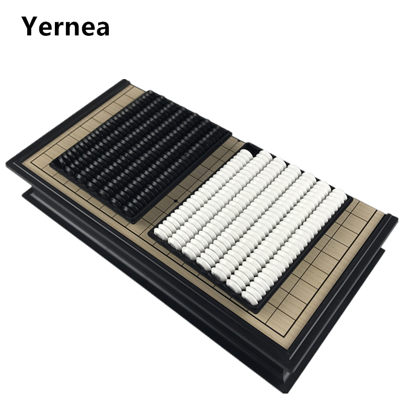 Chinese Old Board Game Weiqi Checkers Folding Table Go Chess Set Chess Game Toy Gifts Plastic Go Game