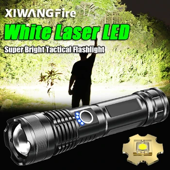XHP70 슈퍼 강력한 충전식 Led 토치, 가변 초점, 30W 손전등, 전술 랜턴, 캠핑 비상용 롱 샷 토치