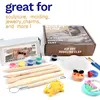 No-bake Air-dried Shaping DIY Plasticine Clay Set with 12 Colors of Paint Children's Educational Pottery Sculpture Clay Toy Gift 2