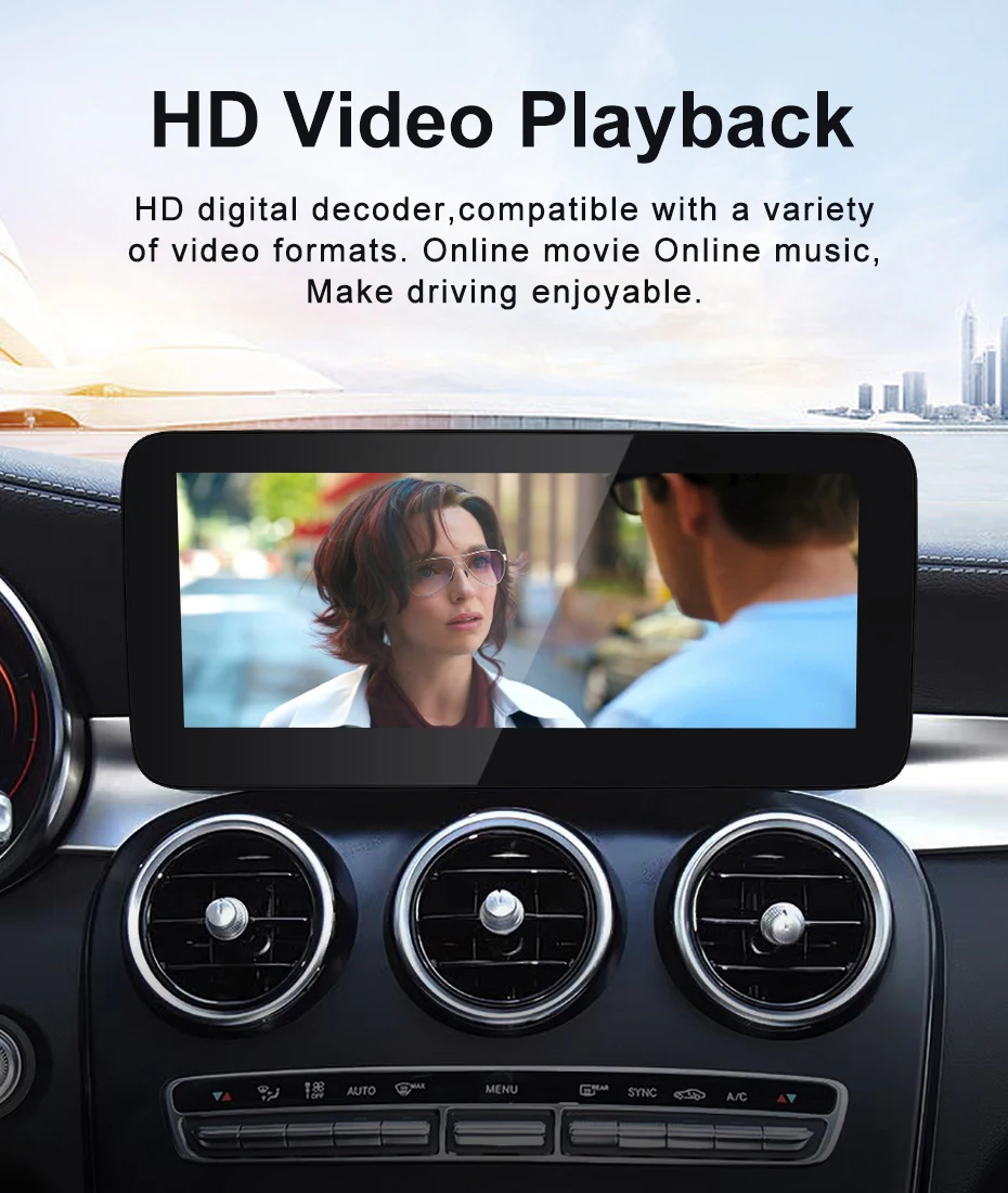 Android14 Car Multimedia Wireless AUTO CarPlay 12.3inch Screen For Mercedes Benz