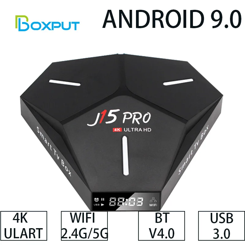 Смарт-приставка J15 Pro Android 9 0 RockChip3328 BT 2 4G 5G Wi-Fi 4K медиаплеер iptv Netflix голосовое