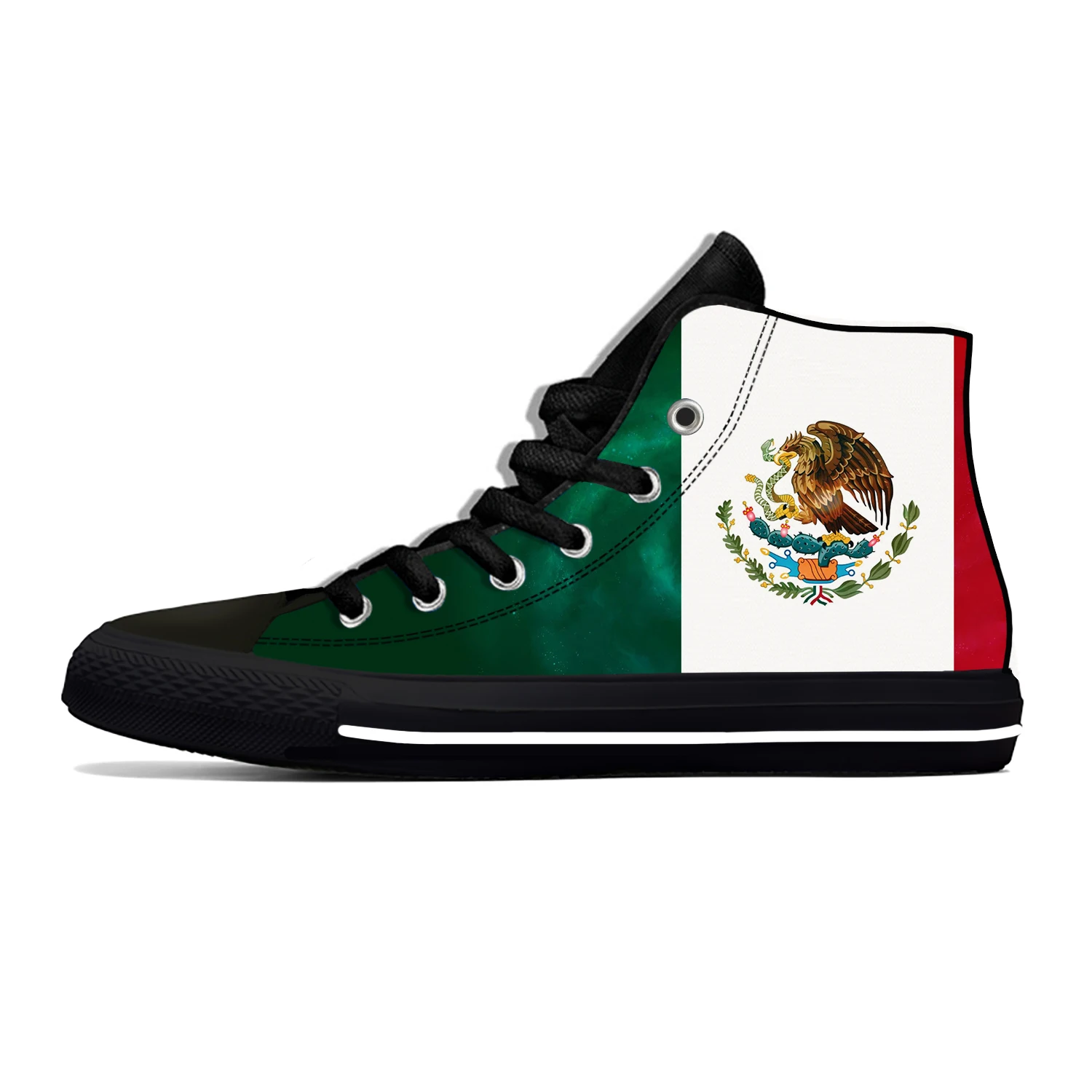 Mexico Flag Patriotic Pride Fashion Funny Casual Cloth Shoes High Top Lightweight Breathable 3d Print Men Women - Non-leather Shoes - AliExpress