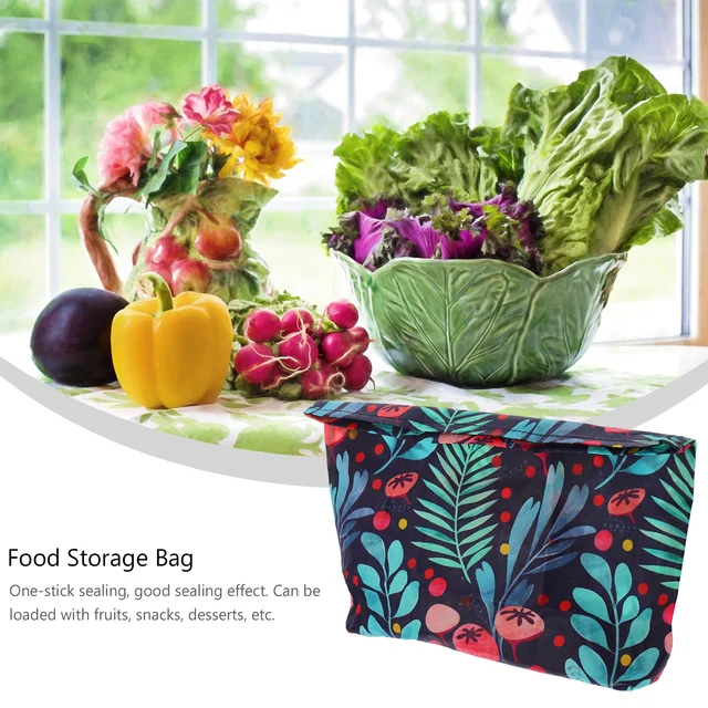 Sac de Conservation des citrouille Réutilisable en Cire d'Abeille, Accessoire de Conservation des Fruits Frais, pour Grill en Coton, pour Bancs 4