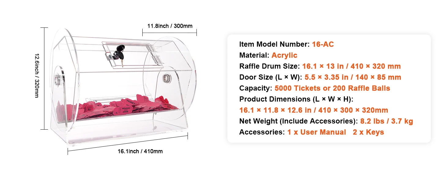 plastic 16 inch drum