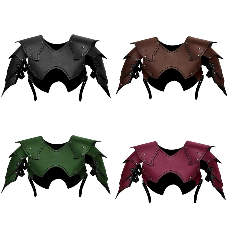 

Хэллоуин плечевые доспехи нагрудный ремень из искусственной кожи плечевой доспех стимпанк броня для Хэллоуина косплей R7RF