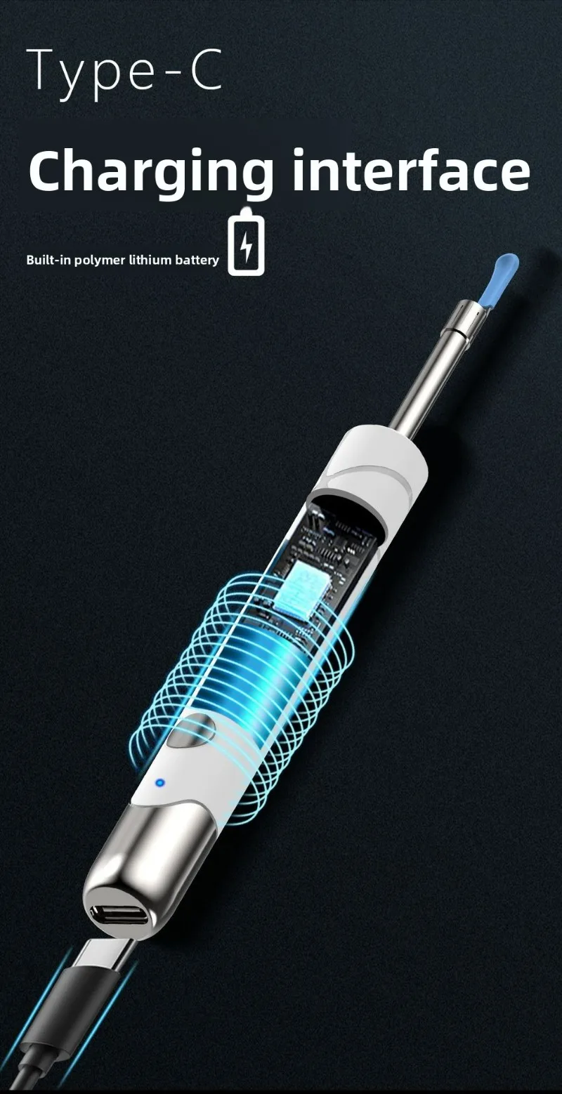 Rechargeable Wireless Ear Wax Removal Tool With 5mp Camera Set_voghion.com