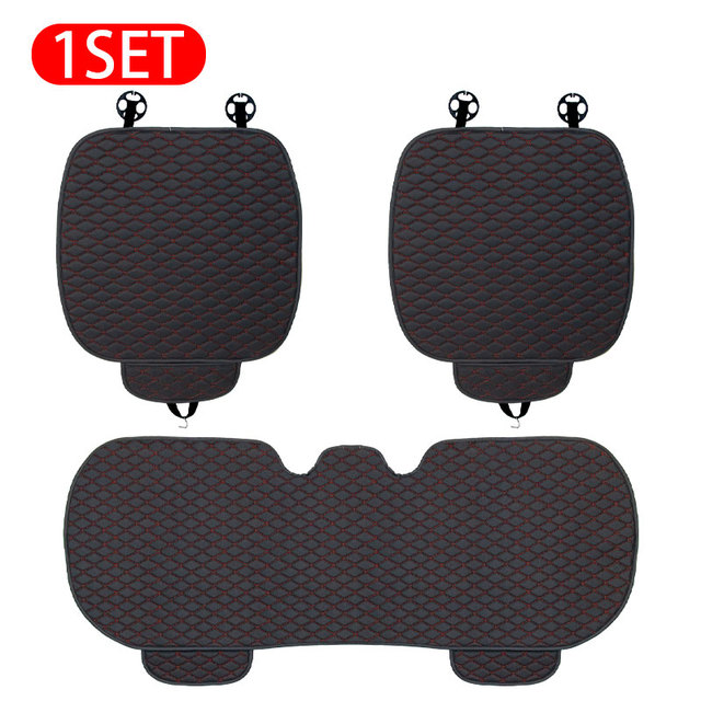 Leather Car Seat Cover Anti Slip Seat Cushion Easy to Clean Split Breathable Mat Universal Front Rear Seat Protector Covers