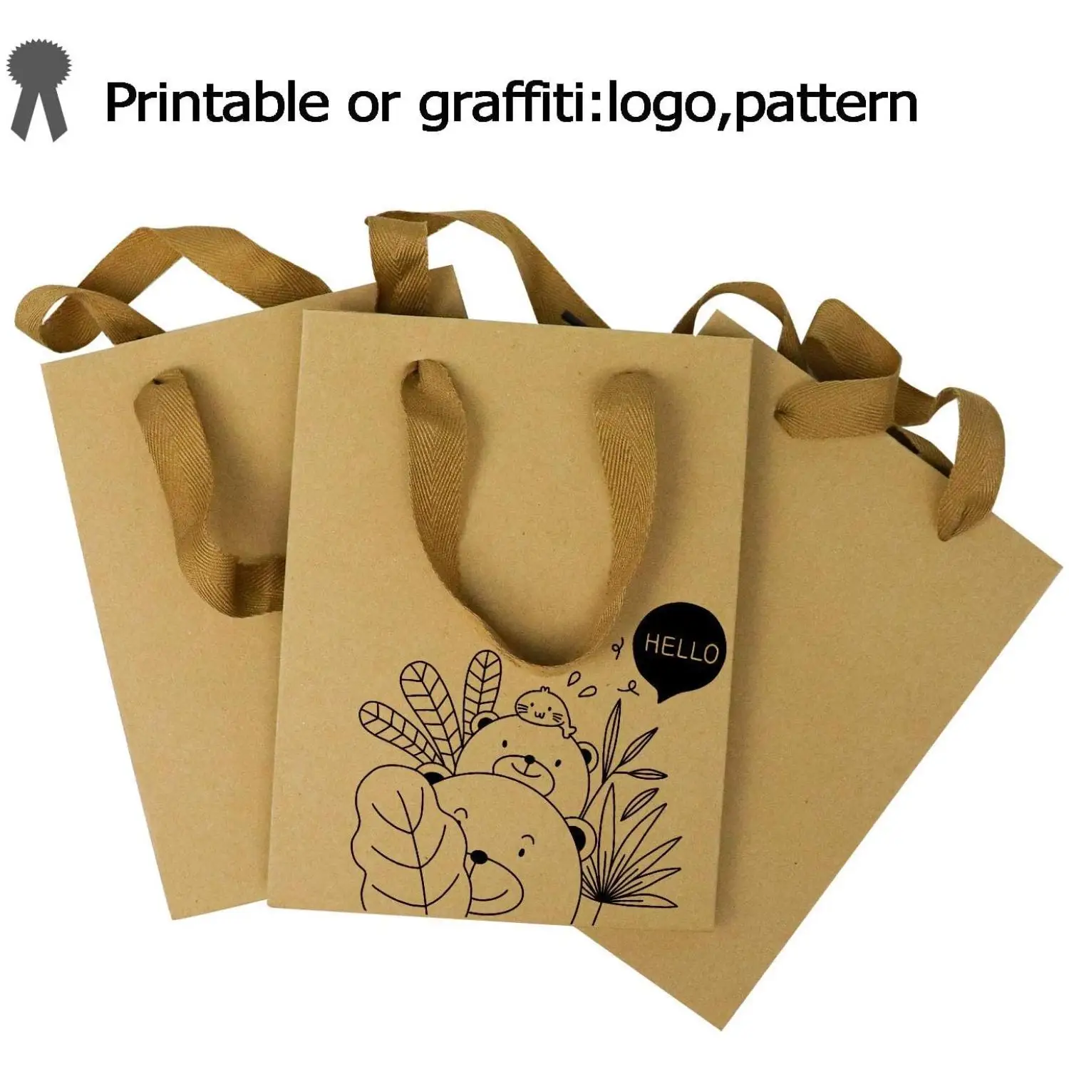 20pcs 미니 크래프트 종이 선물 가방, 크리스마스, 할로윈, 다시 학교, 파티, 생일 선물, 기념일, 두꺼운 의류 가방