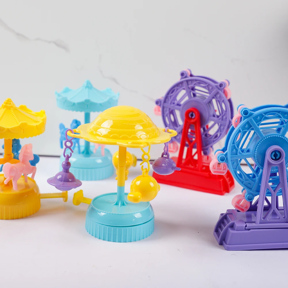 3Pcs Mini Plastic Ferris Wheel Carousel Toys for Kids Birthday Party Favors Baby Shower Christmas Halloween Thanksgiving Gifts
