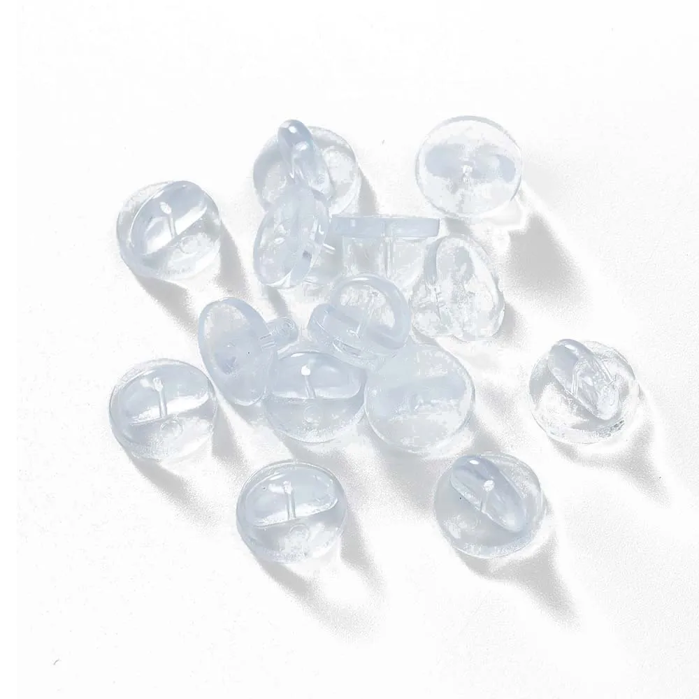 50 teile/los Schwarz Gummi Brosche Pin Zurück Squeeze Abzeichen Verschluss Kappe Keepers Für DIY Schmuck Machen Handwerk Ersatz Zubehör – Detail 4