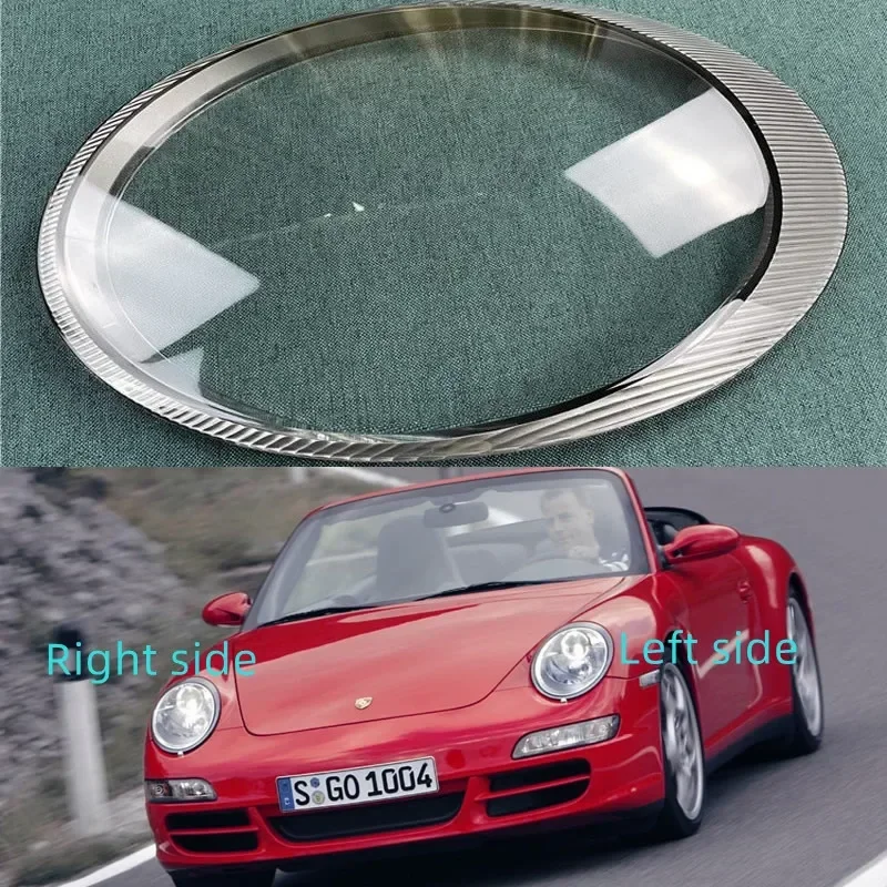 

For Porsche 911 2005-2011 Car Accessories Headlamp Housing Transparent Cover Headlight Shell Plexiglass Replace Original Mask