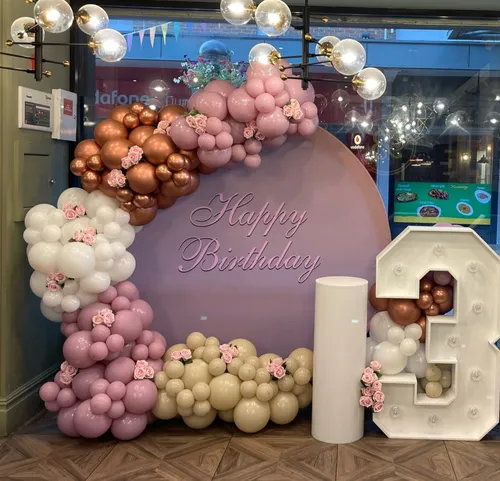 화이트 라운드 배경 커버, 단색 핑크 서클 사진 배경, 베이비 샤워 생일 웨딩 파티 장식 4