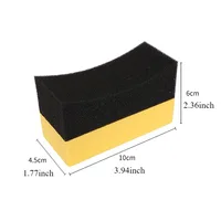 5/10pcs Multifunctional Sponge Brush For Car Wheels Tires Polishing Waxing Clean The Gaps Blind Corner Cleaning Crescent Shaped 2