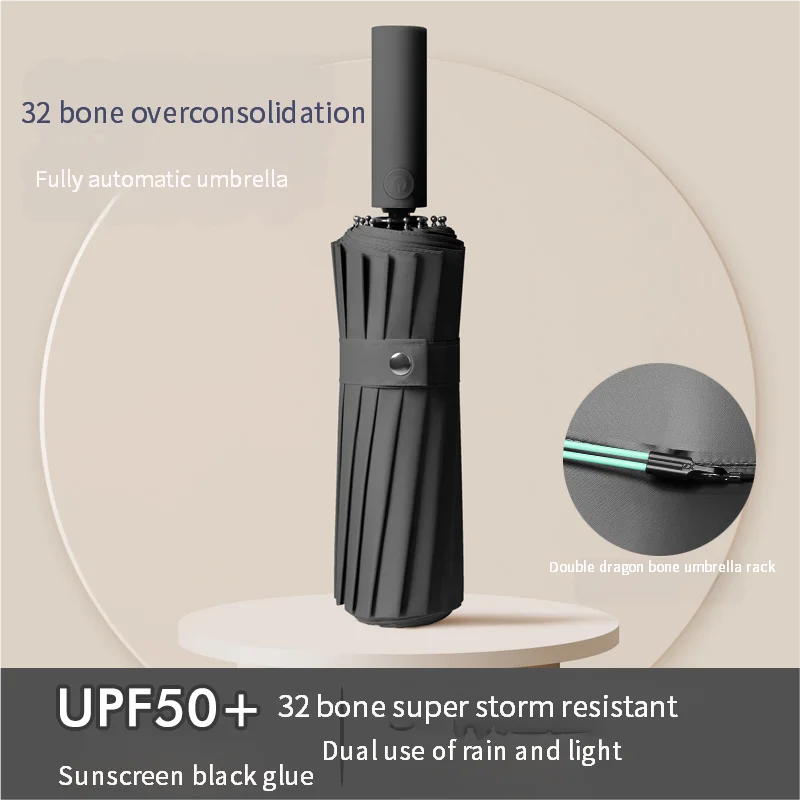 Automatic Umbrella 32 bones fully automatic umbrella for women 16 bones double keels plus enlargement for men