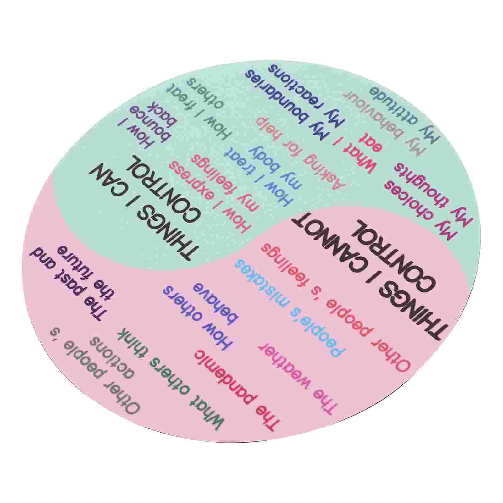 노트북 냉동고 휠 아플리케 PVC 고무 작업 로고, 감정 차트 사인, 감성적 음양 스티커