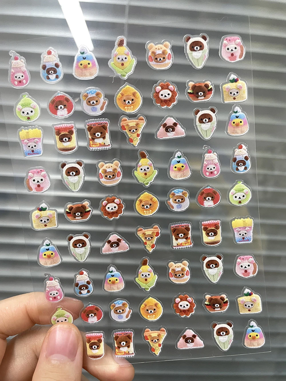 Kawaii Rilakkuma Expressions Nail Art Stickers - Cute and Waterproof Decals
