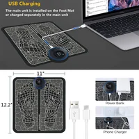 Electric Foot Massager Pad Neck Massage Set Portable Home Fatigue Relief Muscle Vibration Massage Pad Back Neck Massager 5