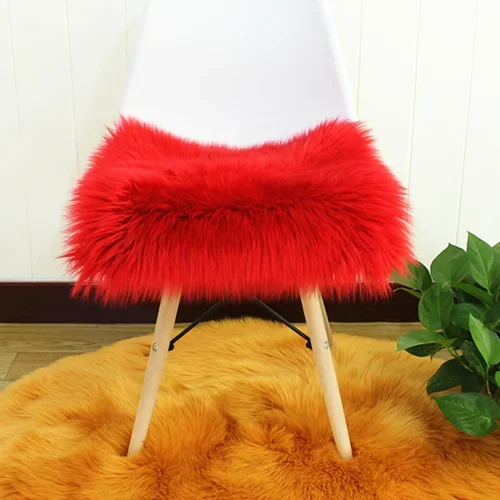 Chair Cushion Square Mat Soft Imitation Cashmere Padded Cushion Pad Office Home or Car Garden Sun Lounge Seat Warm Cushion - Image 3