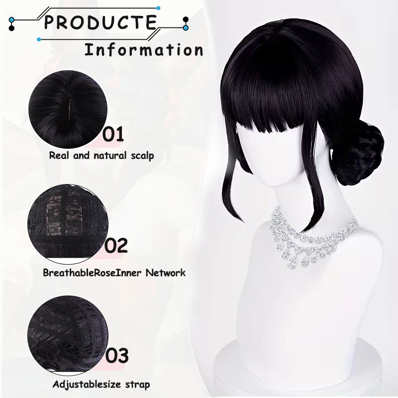 LUPU Movie Kpop Kids Girls Cosplay Wig Mira Rumi Zoey Demon Hunters Purple Black Red Long Hair Halloween Cosplay Props