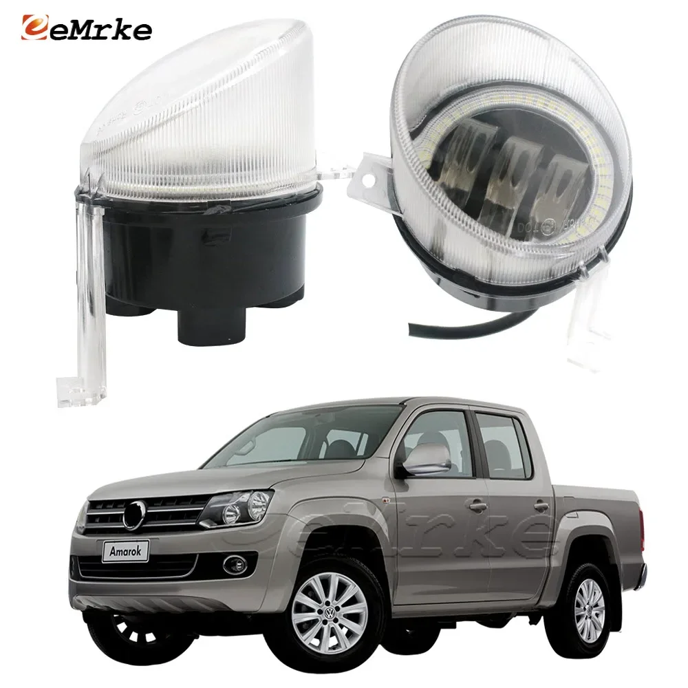 

Led Fog Lamp Assembly for Volkswagen Amarok Pickup 2010-2016 Angel Eyes DRL Ring Daytime Running Lights Car-Styling Car PTF 30W