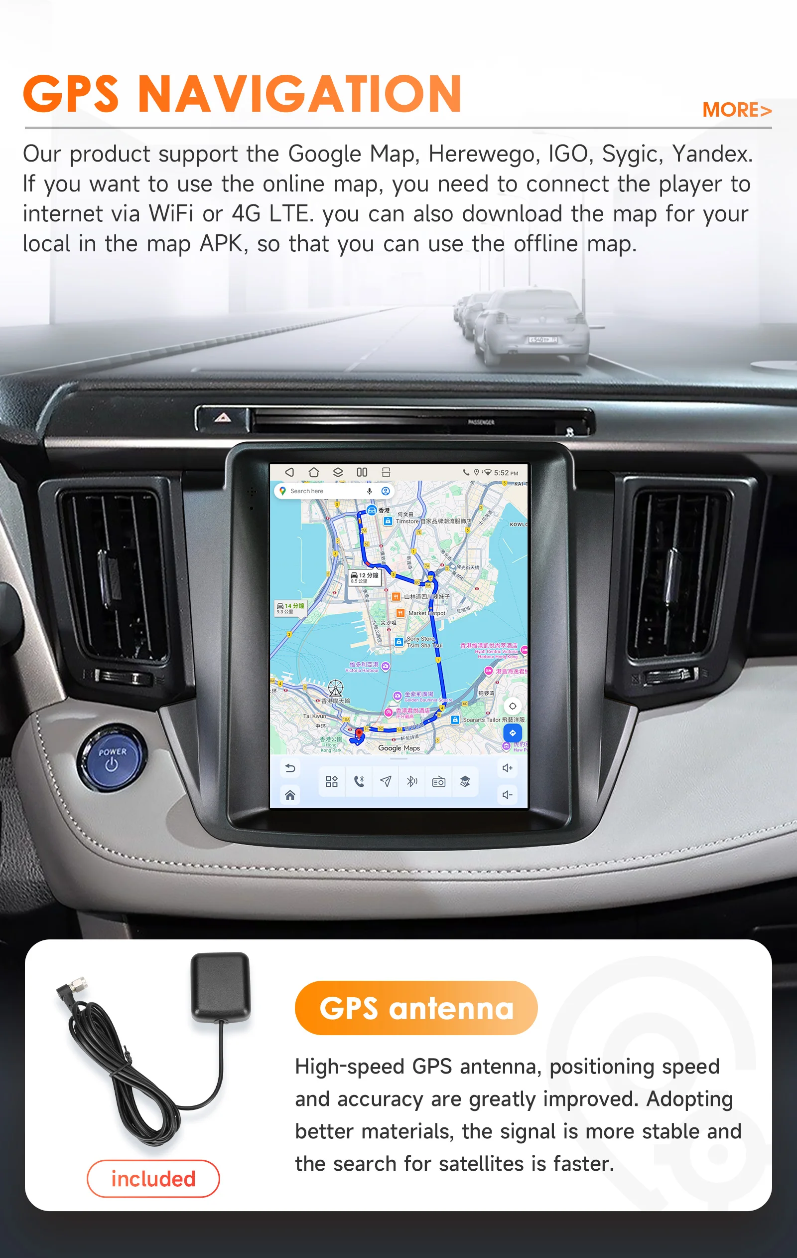 9,7-Zoll Hizpo 2Din Android Autoradio für Toyota RAV4 2013 - 2018 Auto-Stereoanlage CarPlay BT 4G GPS RDS DSP Snapdragon 6115 ADAS 360 ° GLAS – Detail 31