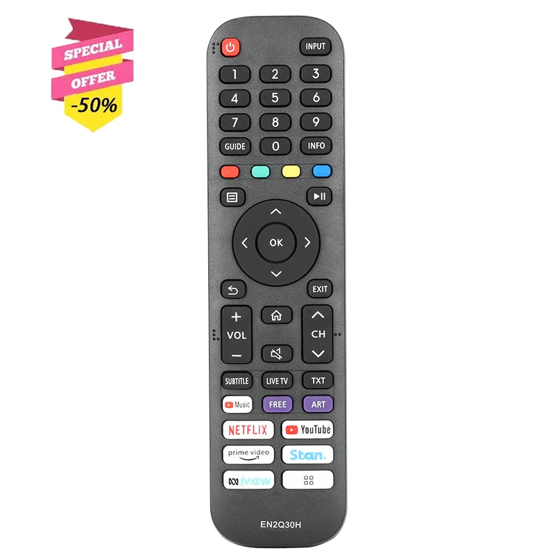 Telecomando En2Q30H Per Hisense Tv L5F L9G 50 S5 58 S5 65 Q7 65Sx 70 S5 100 L5F 100 L9G 100 S8 120 L5F 65 A7500F 100 L9Gset