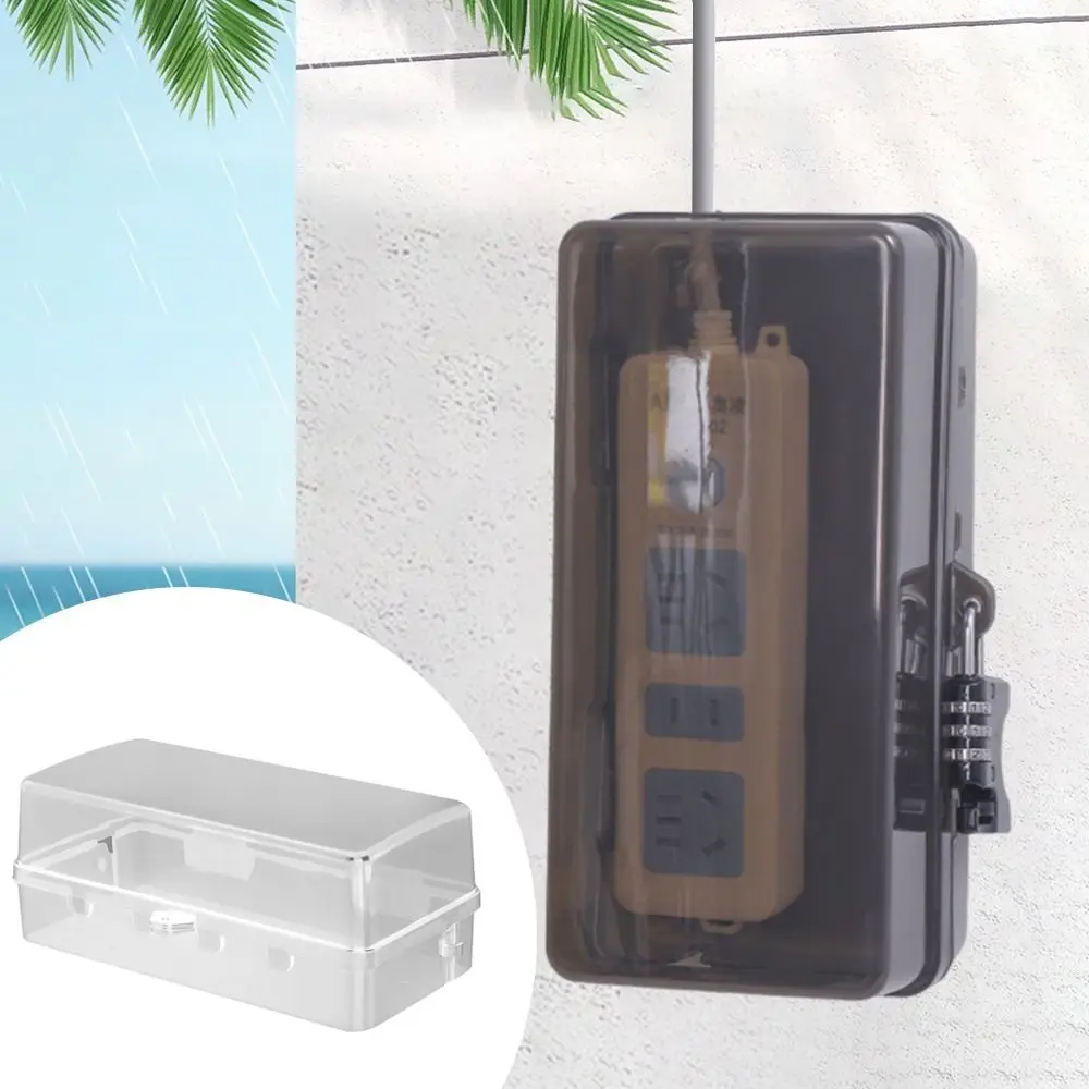 Socket Covers Outdoor Electrical Boxes Waterproof Cable Management Box Rain-Proof Weather Proof Plug Box Outdoor Extension Lead Cover