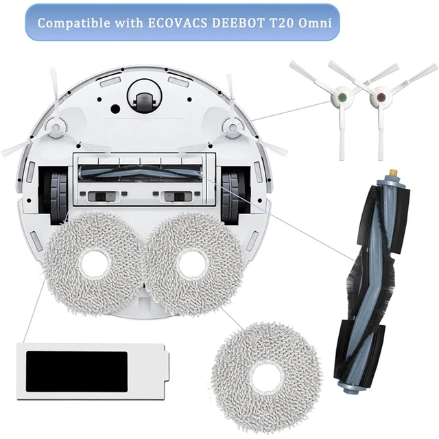 Accessories Kit For Ecovacs Deebot T20 Omni, Replacement Parts For Ecovacs  Deebot T20 E Omni Vacuum Cleaner Main Brush - AliExpress