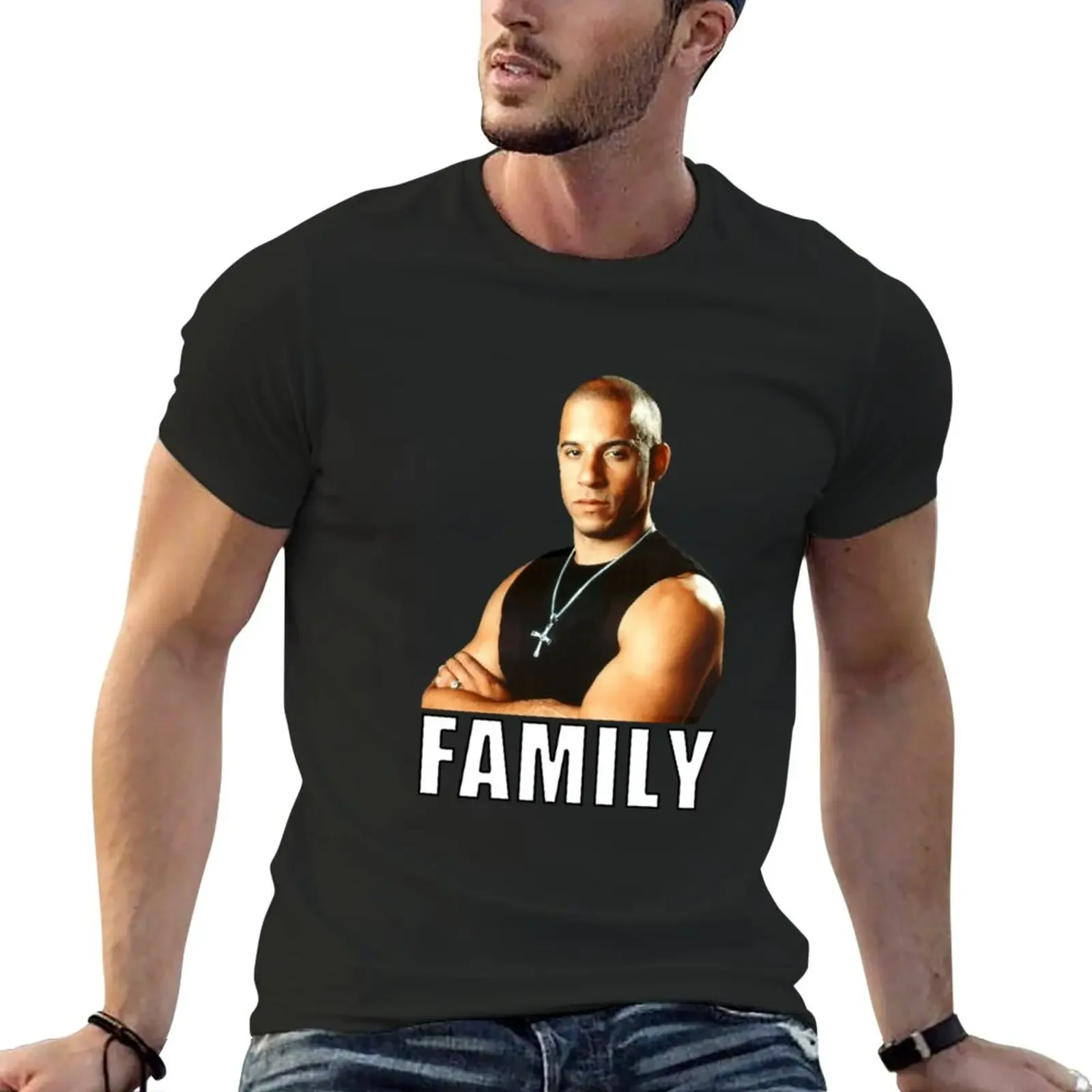 Dom Toretto Fast And Furious Family Meme Classic T-Shirt New Edition Graphics Black T-Shirt For Men
