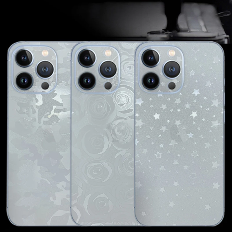 Transparente Mobilephone Volta Adesivo de Pele para Iphone 13 12 11 Pro Max Película Traseira Volta Habitação Película Protetora Filmes 50 Peças - Image 4