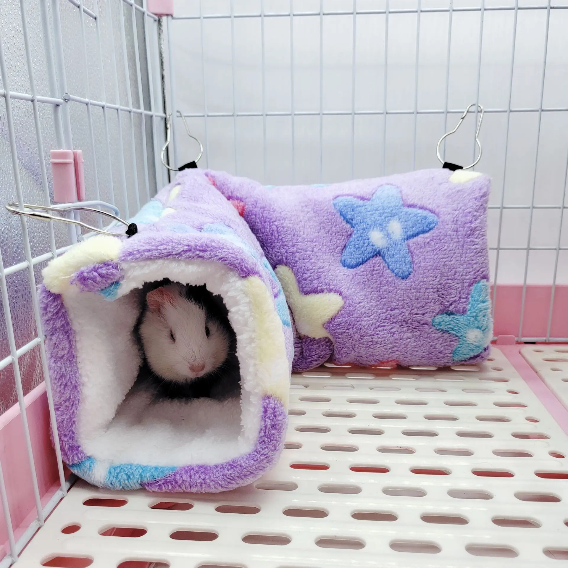 

Pet channel nest hamster warm channel Flower Branch mouse sugar glider mink guinea pig guinea pig ultra-soft plush tunnel nest