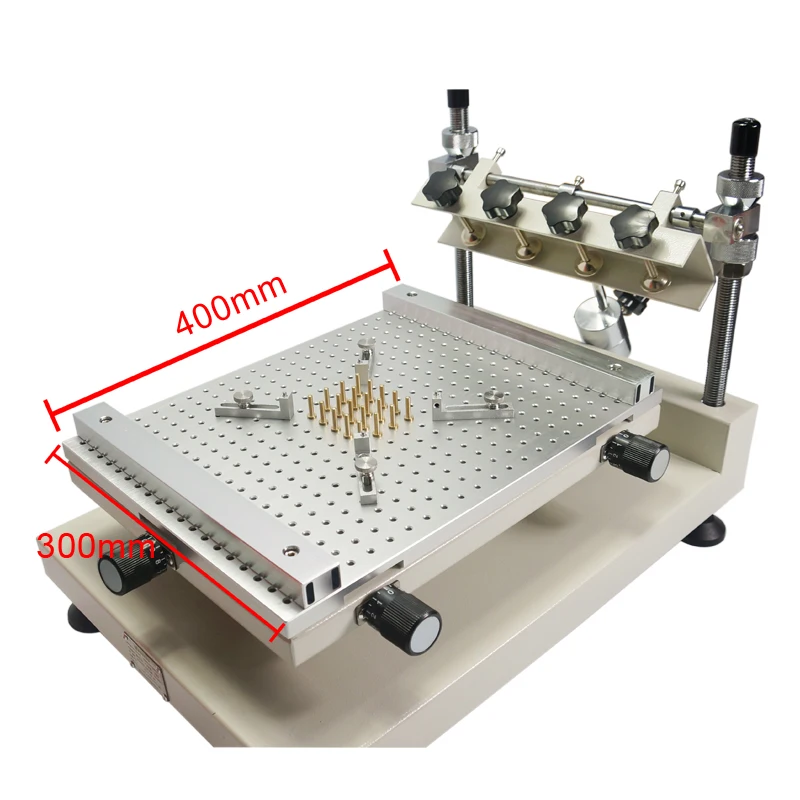 ZB3040H PCB Cjip Stencils Printer Manual Silkscreen Glue Printing Machine 300x400mm Working Size for PCB Solder Paste Printing 5