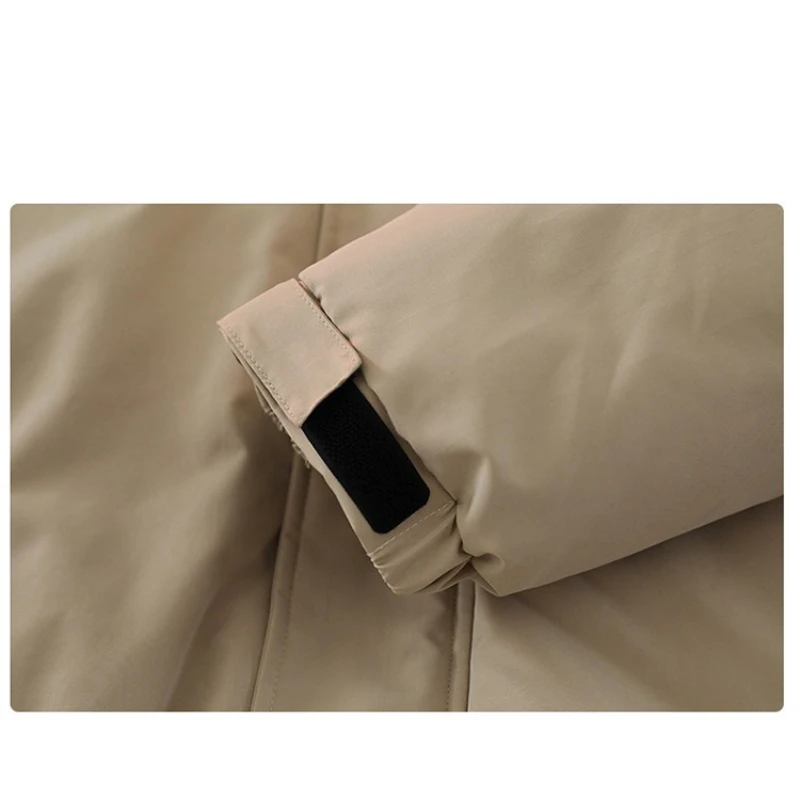 2023 Winter Men Parkas Thicken Warm Thermal Coat Male Turn Down Collar Solid Color Casual Hooded Jacket Fashion New Streetwear