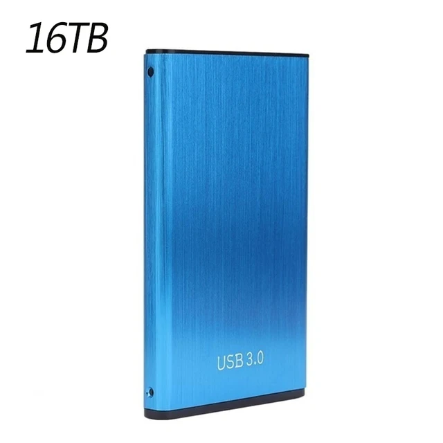 Xiaomi 100% Original High-speed Portable 16TB Portable External Hard Drive Mass Storage USB 3.0 Interface Memory Metal Material 16TB Blue