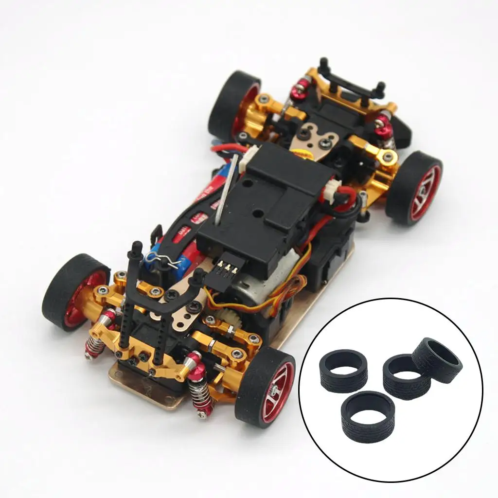 Racing Car Rubber Tires Wheel Tyres for WLtoys K969 K989 K999 1/28 4WD Racing Car Hobby Model Spare Parts Accessories