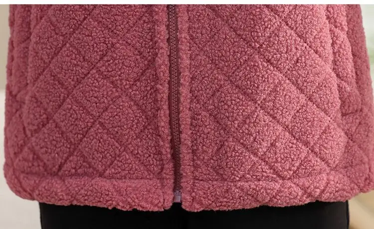 Modische Plüsch-Plüsch-verdickte Weste, Pellet-Samt-Baumwollmantel für Damen, neuer Herbst- und Winterweste-Baumwollmantel – Detail 22