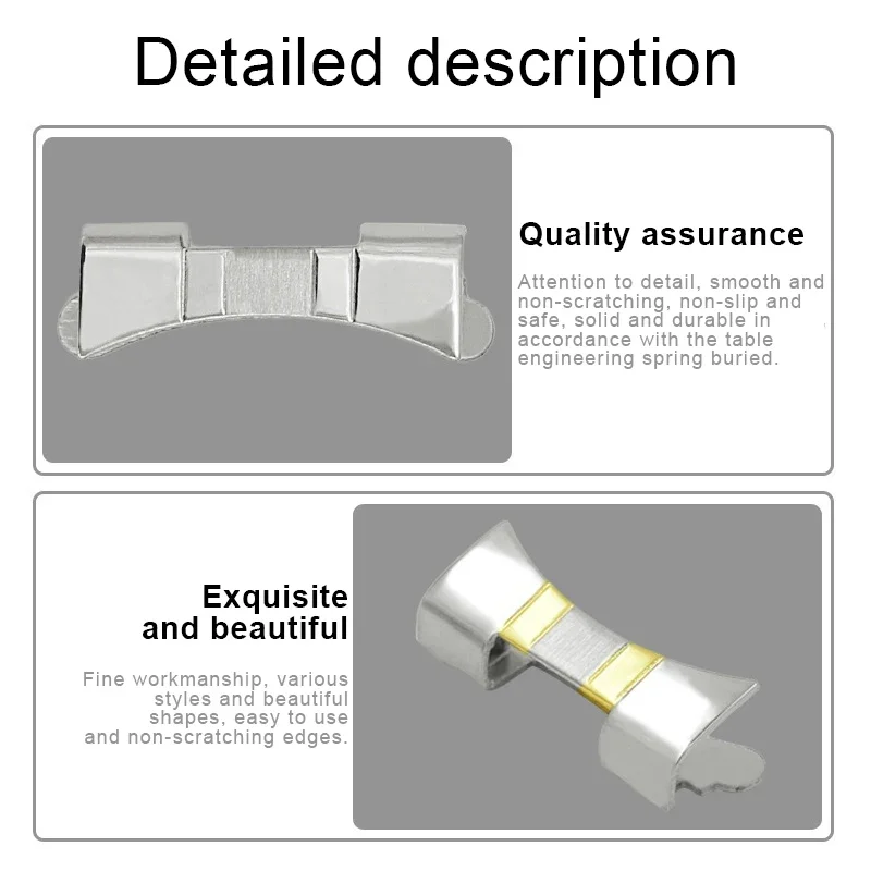 Stainless Steel Curved End Watch Strap Adaptor - Metal Replacement Connector