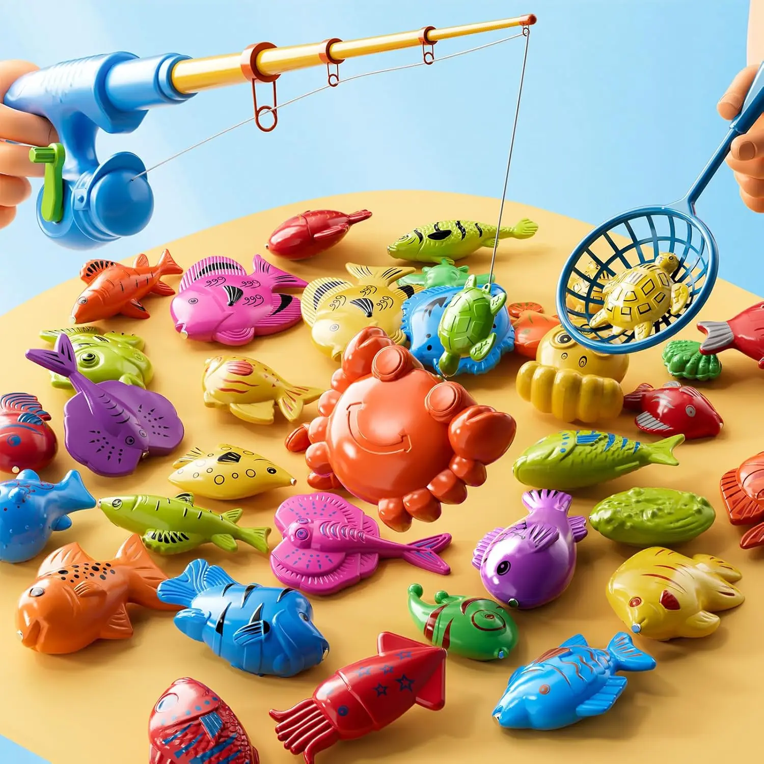 Bambini che giocano al gioco di pesca