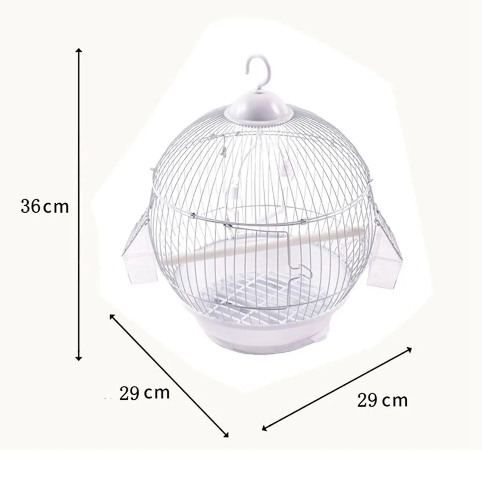 Hanging Cage Hanging Hook Metal Birdcage for African Grey Parrot Lovebirds