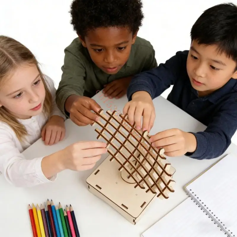 천연 재료 물리학 교육 보조 DIY 레이더 스테이션 모델 학습 기술 개념 세트 X5QC