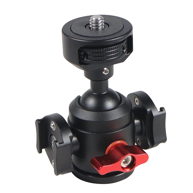 Universal 360&deg; Spherical Panorama Tripod Head Standard 1/4 Inch Screw Interface Ballhead Adapter for Digital SLR Cameras tripod ball head