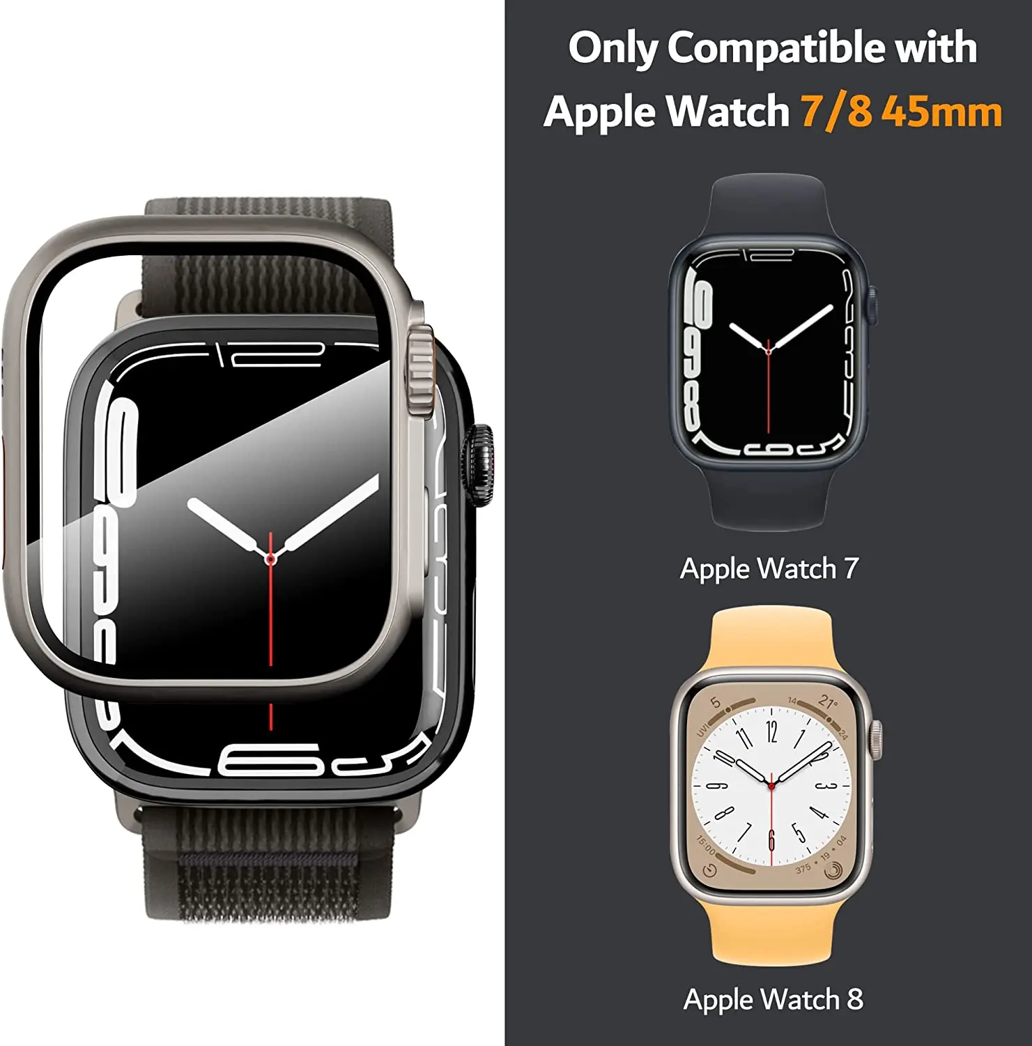 Apple Watch Screen Protector Case Watch Protective Cover Tempered Glass Case Change to Ultra For Apple Watch 10 42 46MM 9/8/7/6/SE/5/4 Screen Protector Cover For iwatch 41 45MM 40/44MM