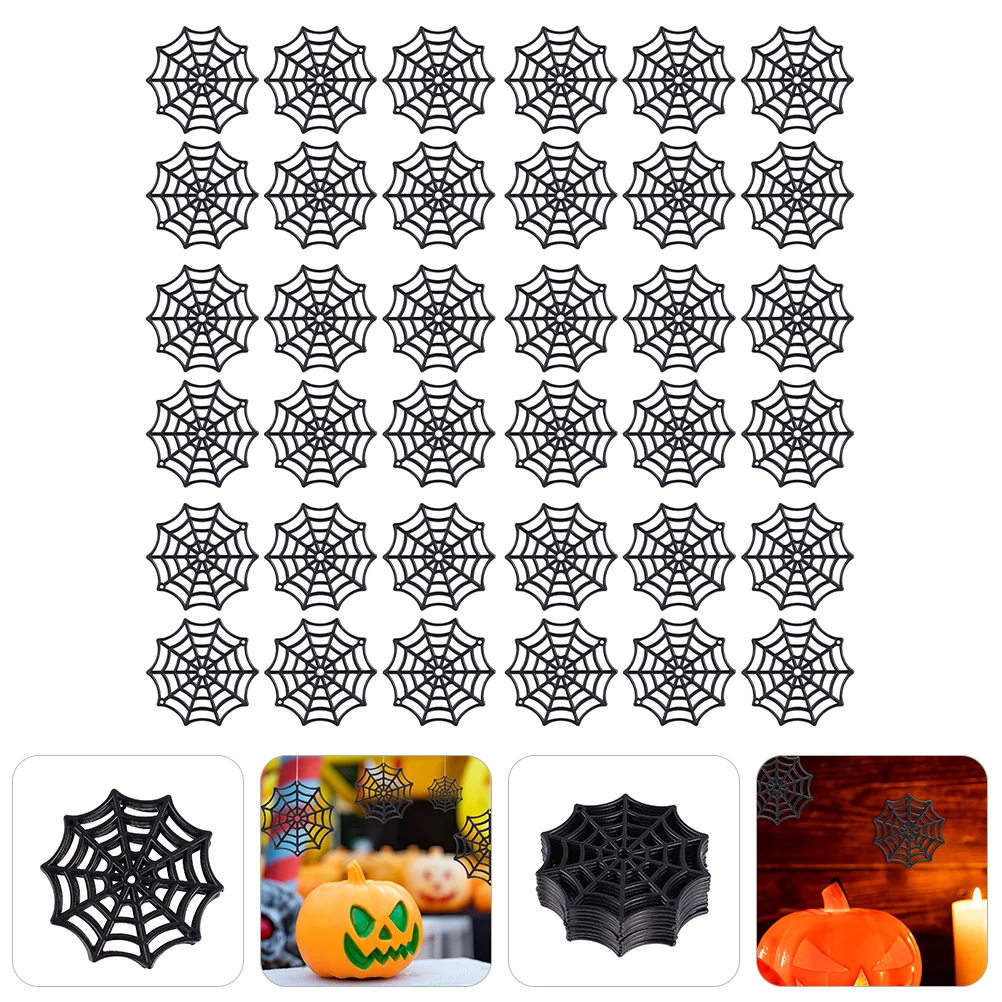 

Plastic Cobweb Adornment Halloween Spider Web Holiday Props (Luminous)